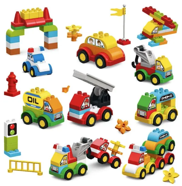 2024 140pcs Educational Big Building Blocks Car Toy Kit