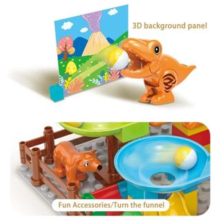 BB270921 Educational building blocks 60PCS children marble run DIY di