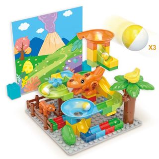 BB270921 Educational building blocks 60PCS children marble run DIY di