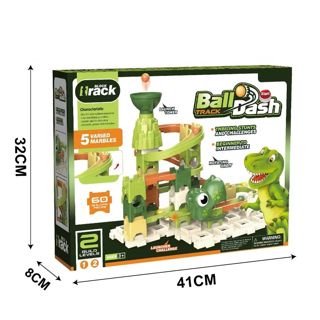BB274008 3 in 1 Dinosaur Toys for Kids Roll Ball Building Blocks Trac