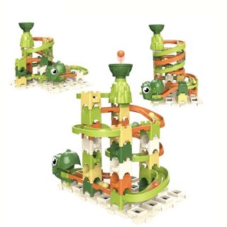 BB274008 3 in 1 Dinosaur Toys for Kids Roll Ball Building Blocks Trac
