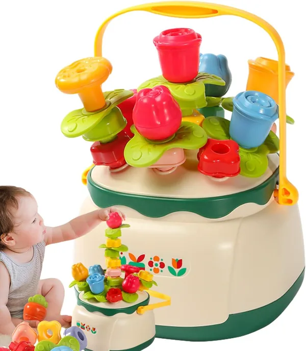 Portable Flower Building Blocks Botanical Stacking Set