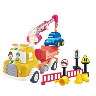 Spraying Rescue Trailer Building Blocks Set Battery Operated