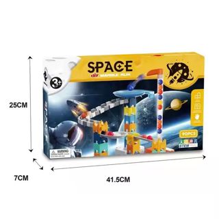 BB322961 80Pcs Marble Run Toy Educational DIY Space Marble Race Track