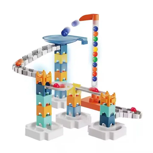 80Pcs Marble Run Space Race Track Building Block Set