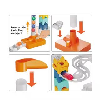 BB322961 80Pcs Marble Run Toy Educational DIY Space Marble Race Track