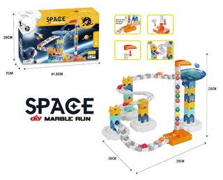 BB322961 80Pcs Marble Run Toy Educational DIY Space Marble Race Track