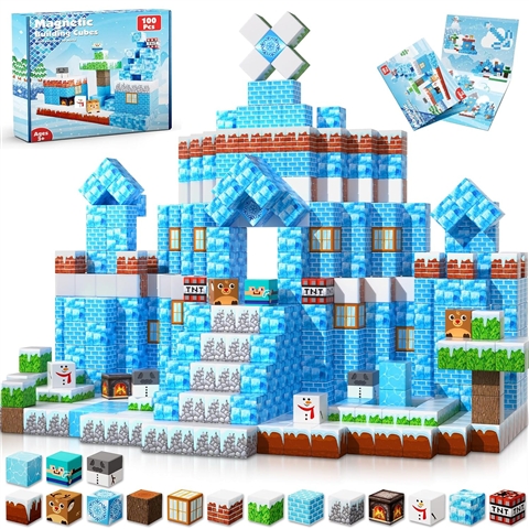 Juego de Bloques Magnéticos Snow and Ice 16 Piezas