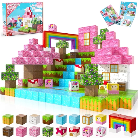 Bloques Magnéticos Unicornio 16-Piece Building Set