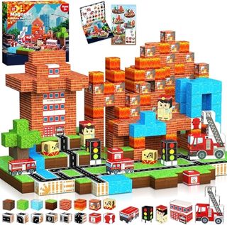 Bloques Magnéticos Bombero 16 Piezas Set de Construcción