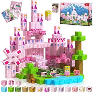 Castillo Rosa Bloques Magnéticos 16-Piece Building Set