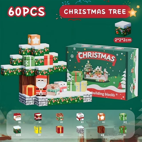 Bloques Magnéticos Árbol de Navidad 36 Piezas