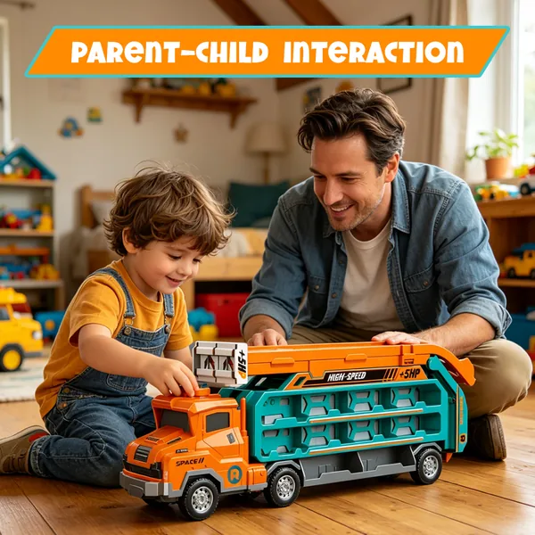 Coche Cohete Transformable Friction Dual-Track Racing Toy