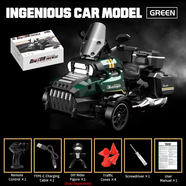 BB349080 1:43 scale 3-Wheel drive RC drift motor 2.4G