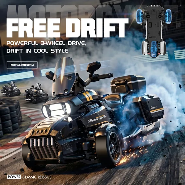 BB349080 1:43 scale 3-Wheel drive RC drift motor 2.4G